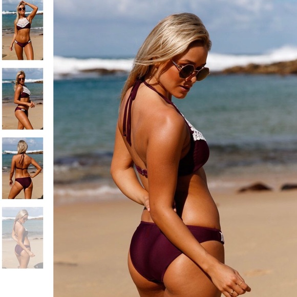 Boho Wine Down Crochet Bikini - Picture 3 of 7